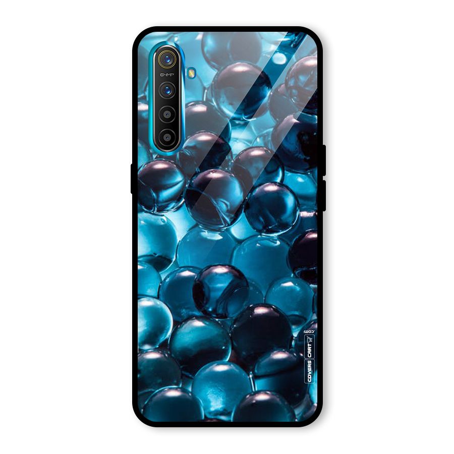 Blue Abstract Balls Glass Back Case for Realme X2