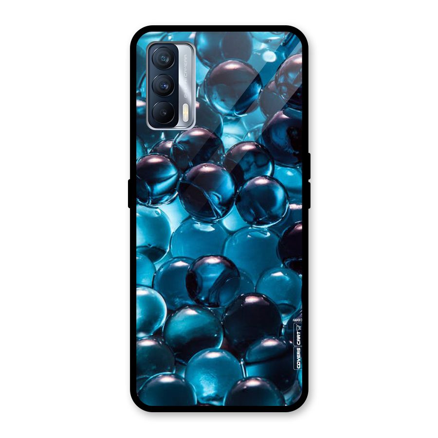 Blue Abstract Balls Glass Back Case for Realme X7