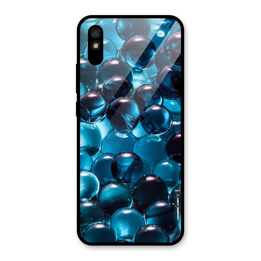 Blue Abstract Balls Glass Back Case for Redmi 9A