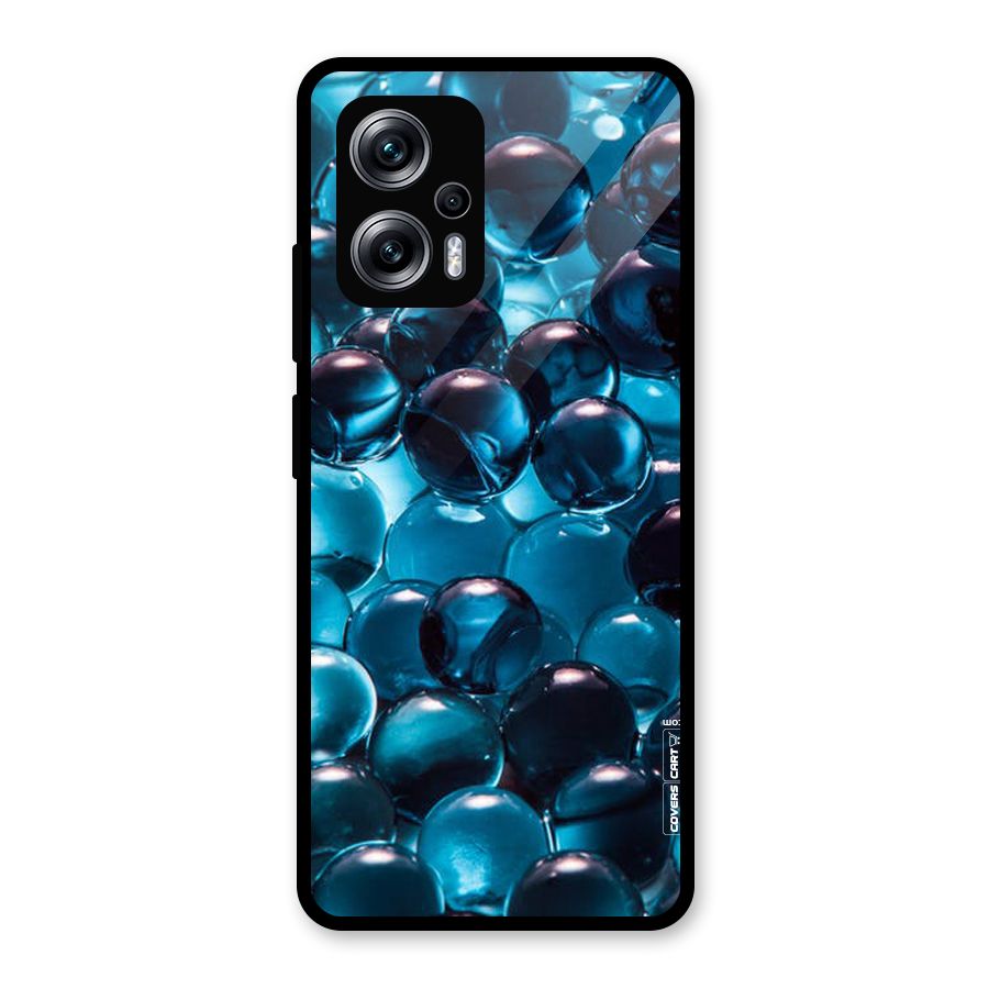 Blue Abstract Balls Glass Back Case for Redmi K50i