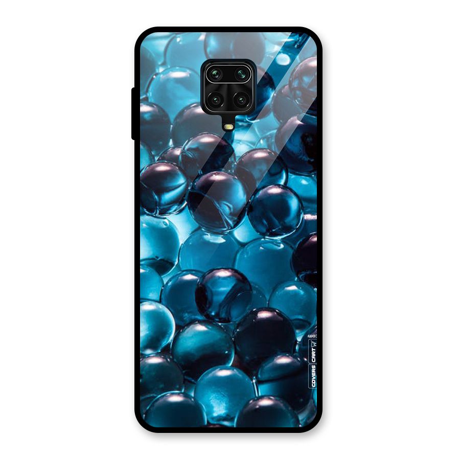 Blue Abstract Balls Glass Back Case for Redmi Note 10 Lite