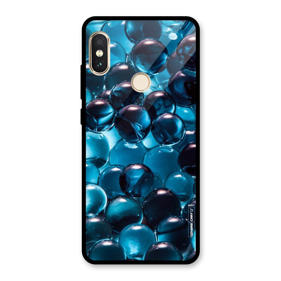 Blue Abstract Balls Glass Back Case for Redmi Note 5 Pro