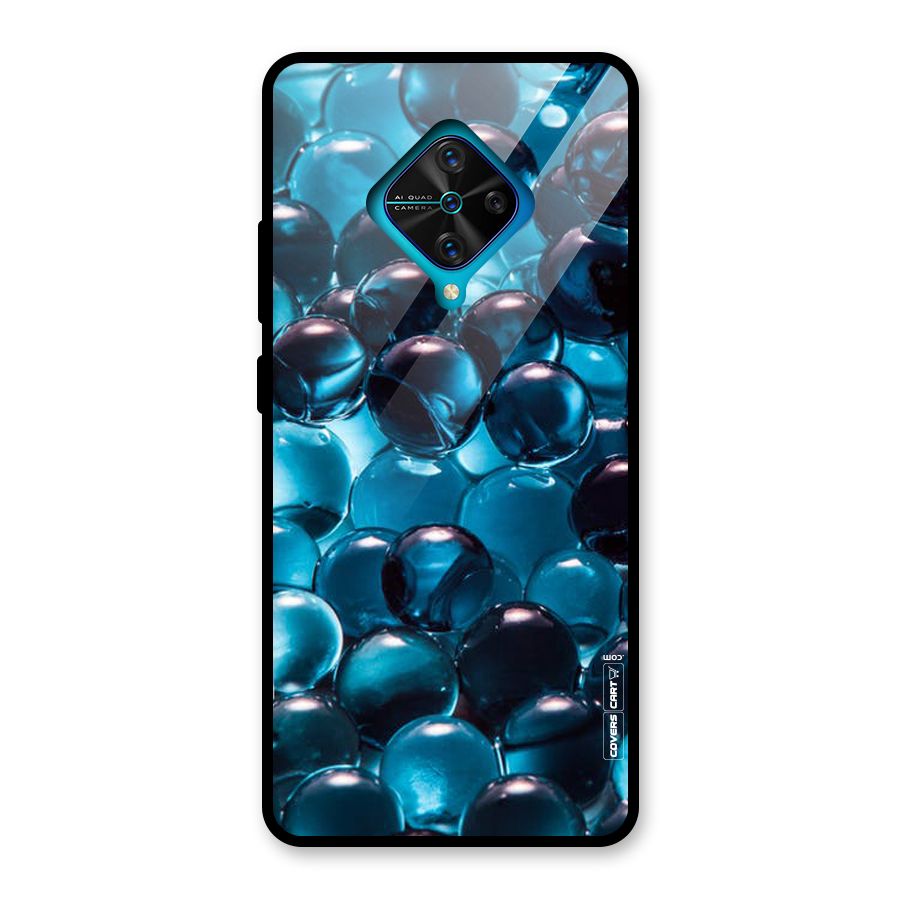 Blue Abstract Balls Glass Back Case for Vivo S1 Pro