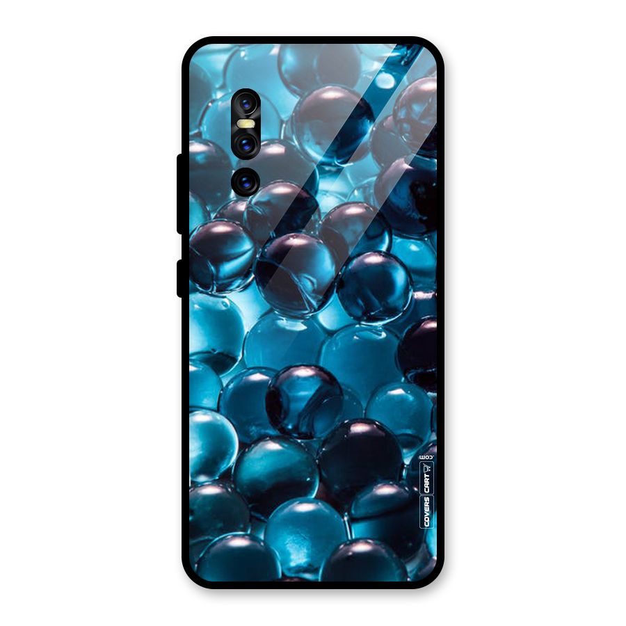 Blue Abstract Balls Glass Back Case for Vivo V15 Pro