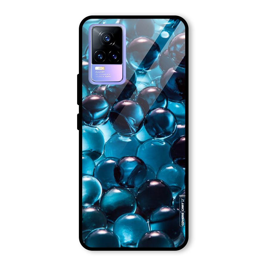 Blue Abstract Balls Glass Back Case for Vivo Y73