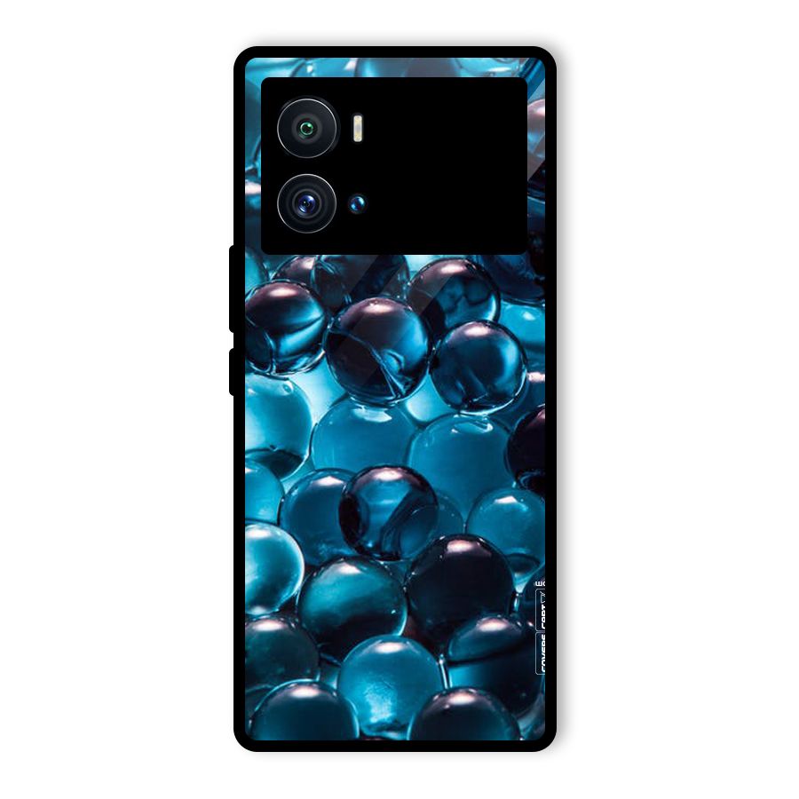 Blue Abstract Balls Glass Back Case for Vivo iQOO 9 Pro