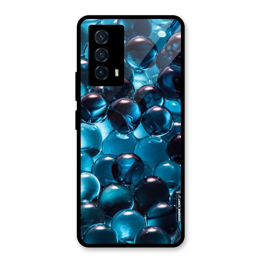 Blue Abstract Balls Glass Back Case for Vivo iQOO Z5