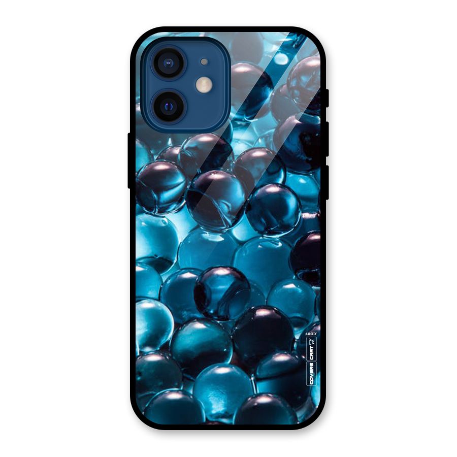 Blue Abstract Balls Glass Back Case for iPhone 12 Mini
