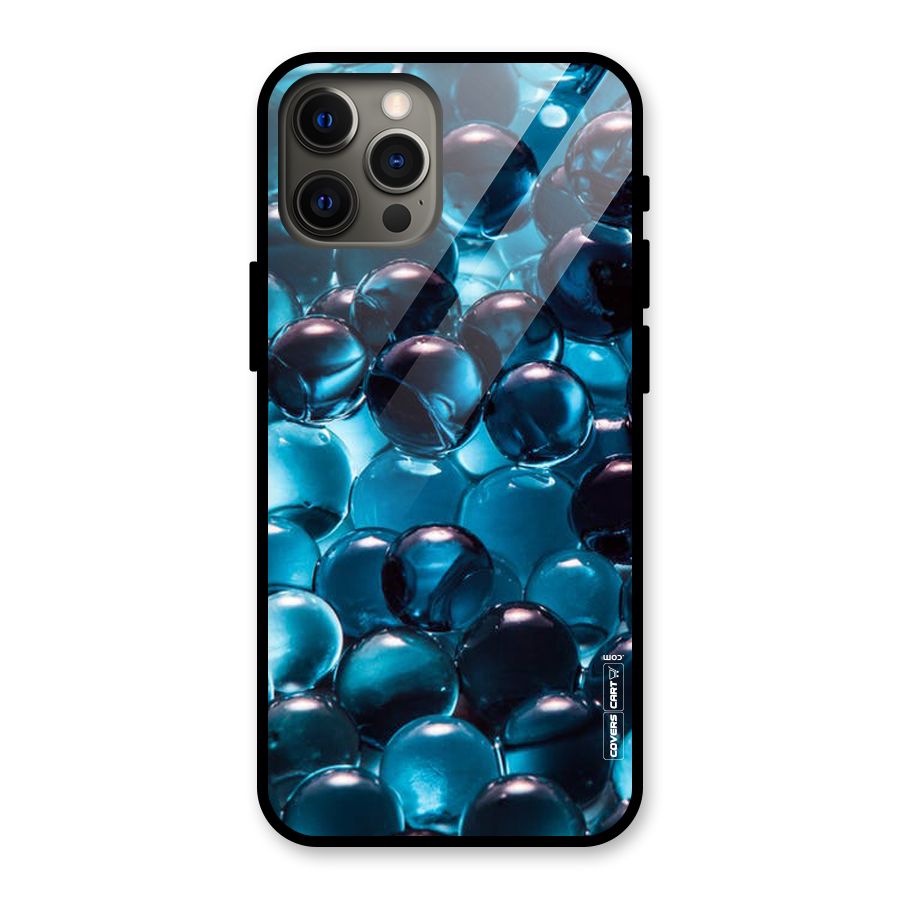 Blue Abstract Balls Glass Back Case for iPhone 12 Pro Max