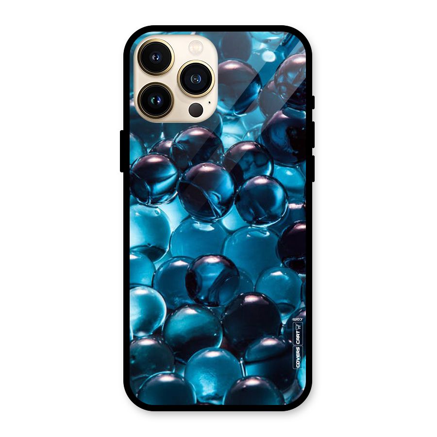 Blue Abstract Balls Glass Back Case for iPhone 13 Pro Max
