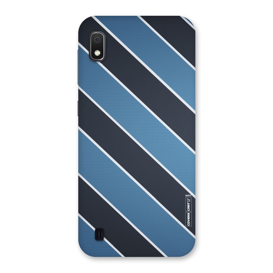 Blue Black Stripes Back Case for Galaxy A10