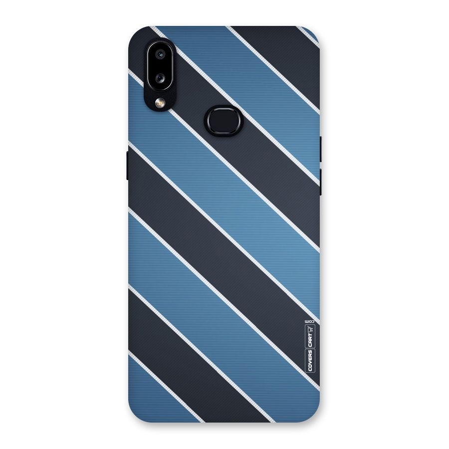Blue Black Stripes Back Case for Galaxy A10s