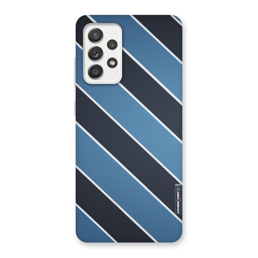Blue Black Stripes Back Case for Galaxy A52