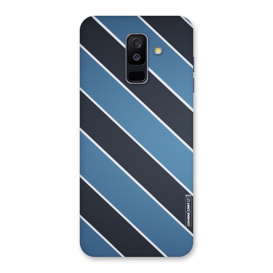 Blue Black Stripes Back Case for Galaxy A6 Plus