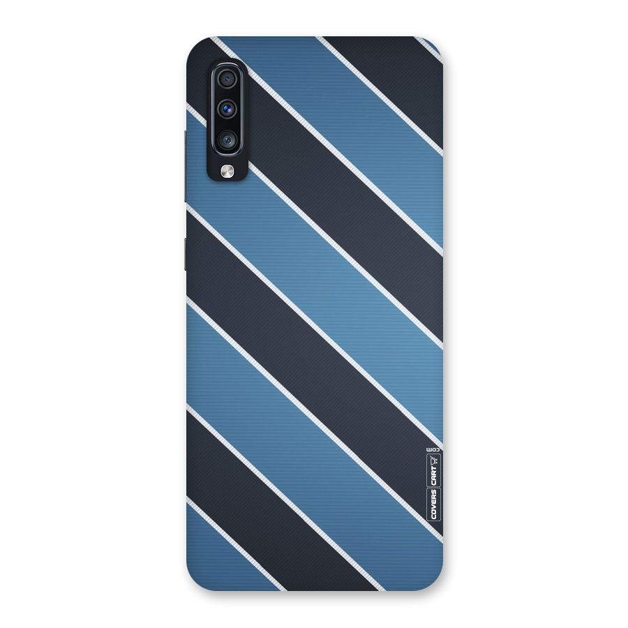 Blue Black Stripes Back Case for Galaxy A70