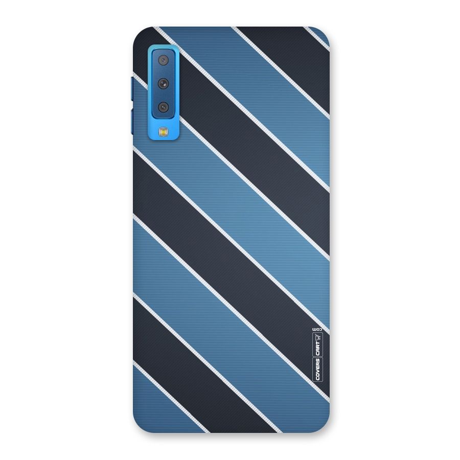 Blue Black Stripes Back Case for Galaxy A7 (2018)