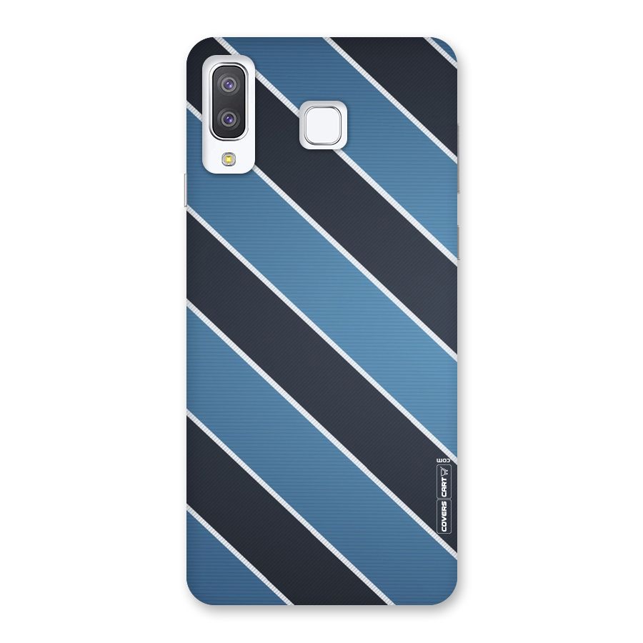 Blue Black Stripes Back Case for Galaxy A8 Star