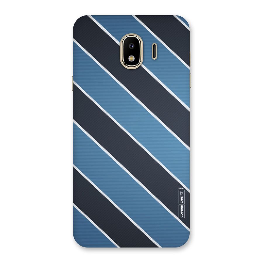 Blue Black Stripes Back Case for Galaxy J4