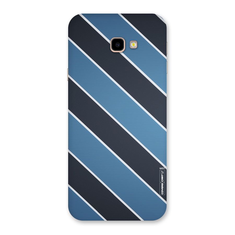 Blue Black Stripes Back Case for Galaxy J4 Plus