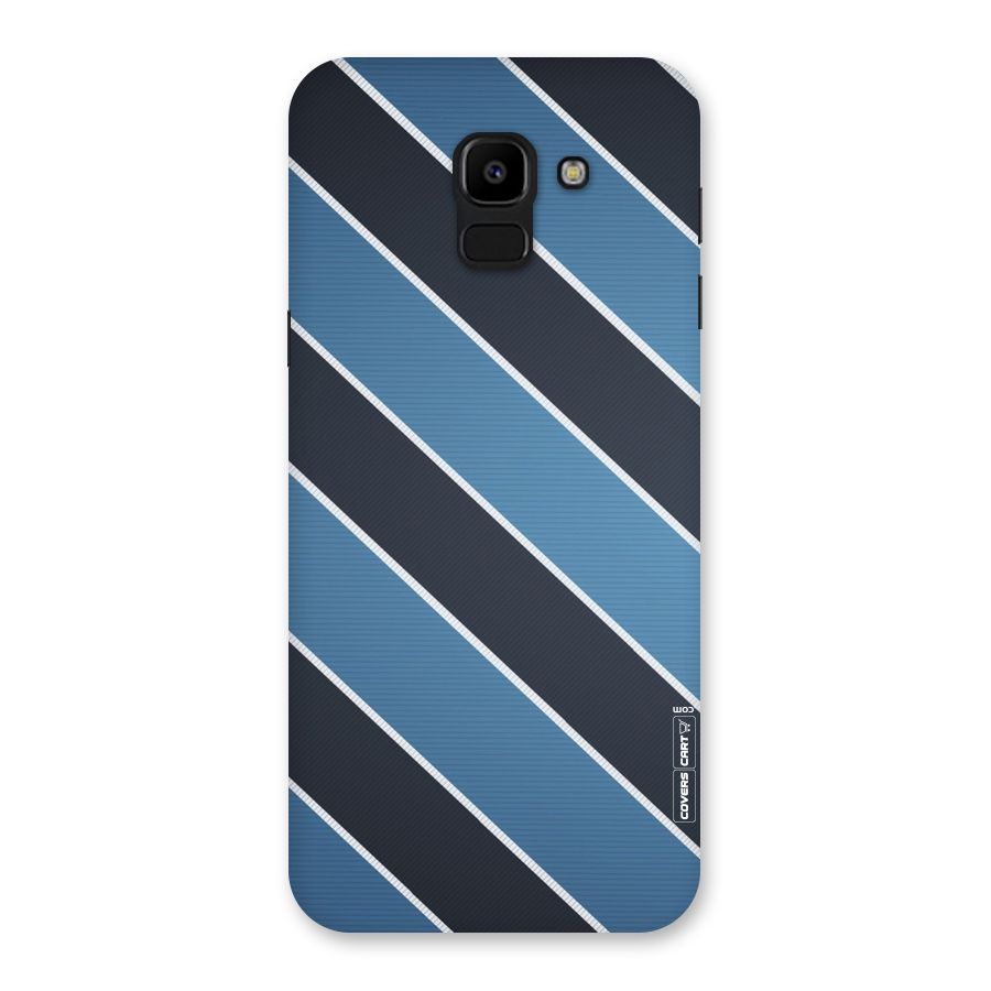 Blue Black Stripes Back Case for Galaxy J6