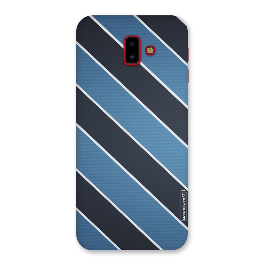 Blue Black Stripes Back Case for Galaxy J6 Plus