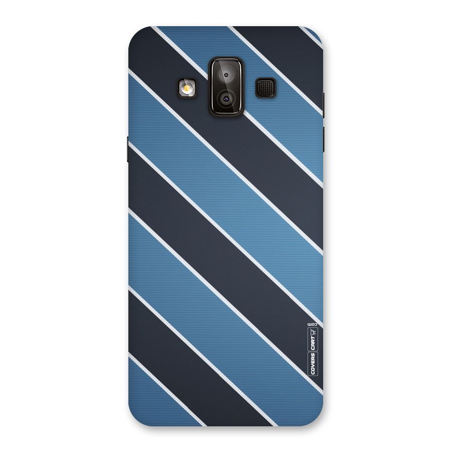 Blue Black Stripes Back Case for Galaxy J7 Duo