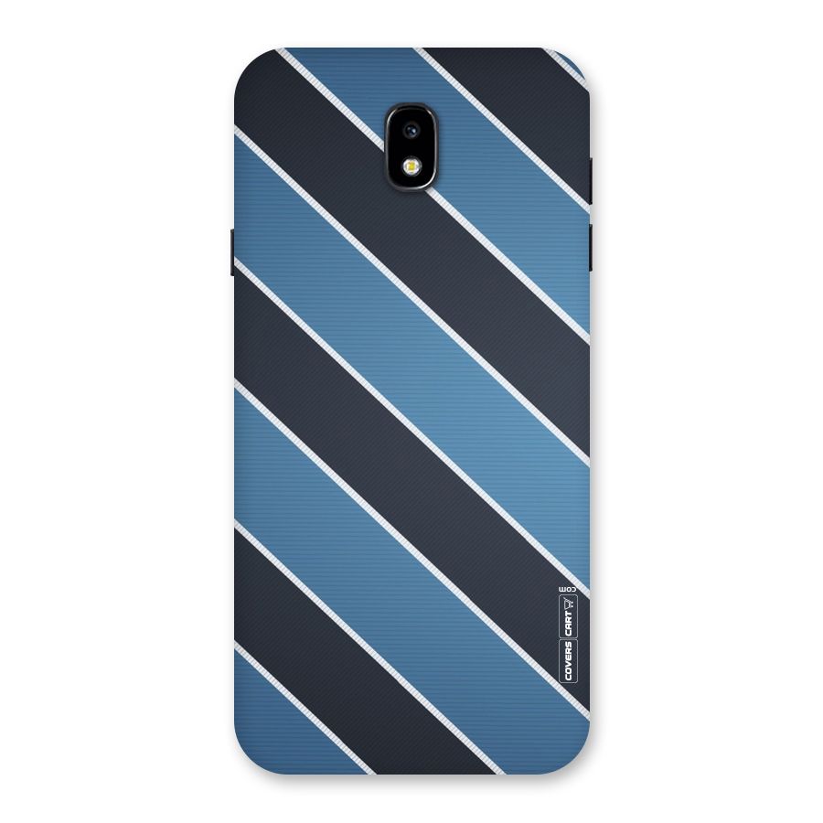 Blue Black Stripes Back Case for Galaxy J7 Pro
