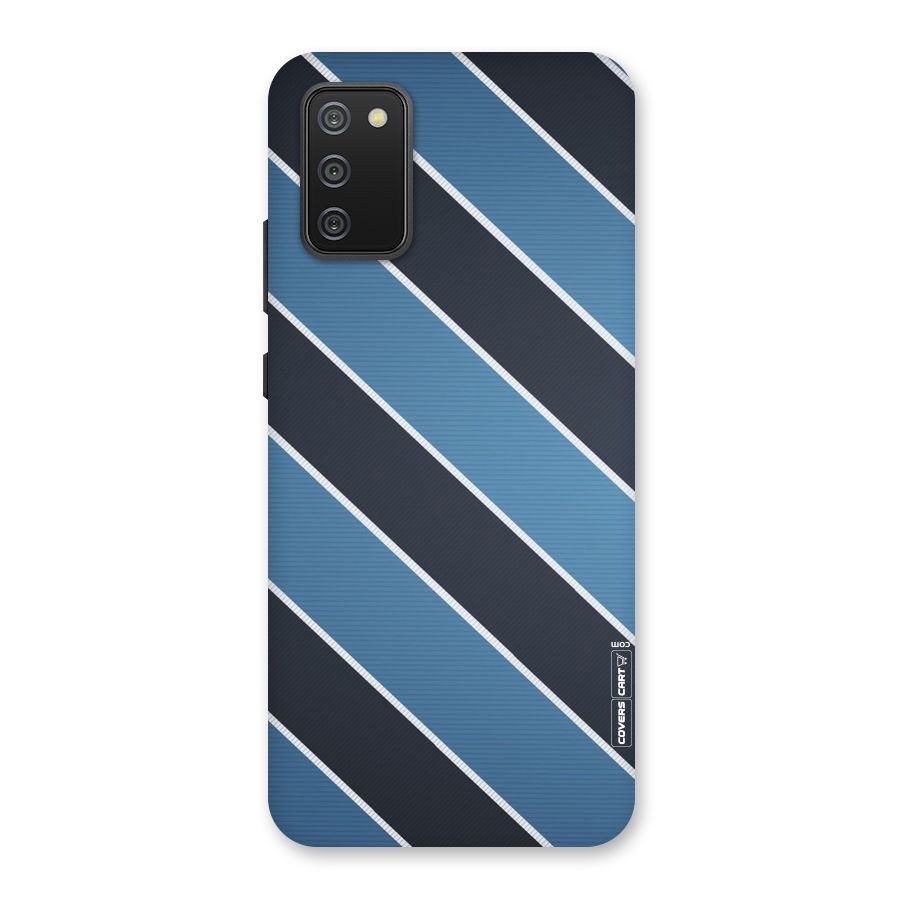 Blue Black Stripes Back Case for Galaxy M02s