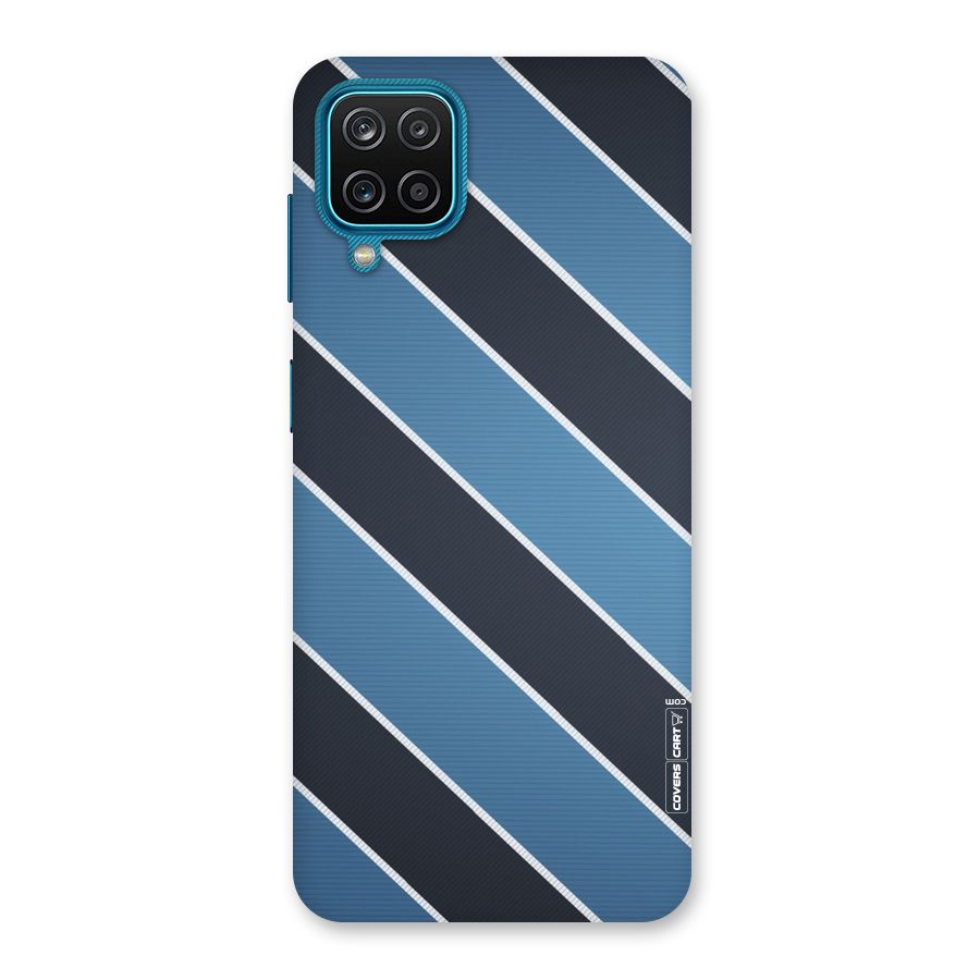 Blue Black Stripes Back Case for Galaxy M12