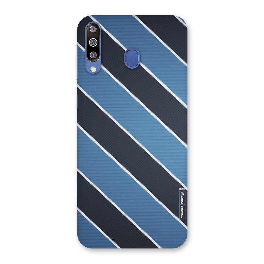 Blue Black Stripes Back Case for Galaxy M30