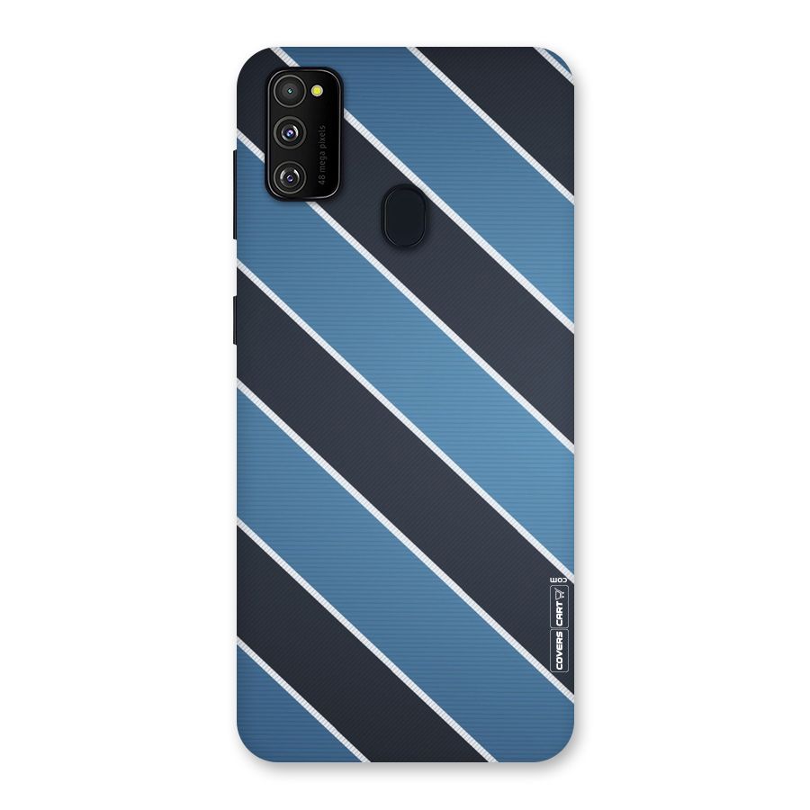 Blue Black Stripes Back Case for Galaxy M30s