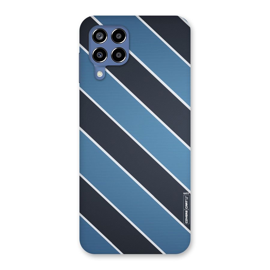 Blue Black Stripes Back Case for Galaxy M53 5G