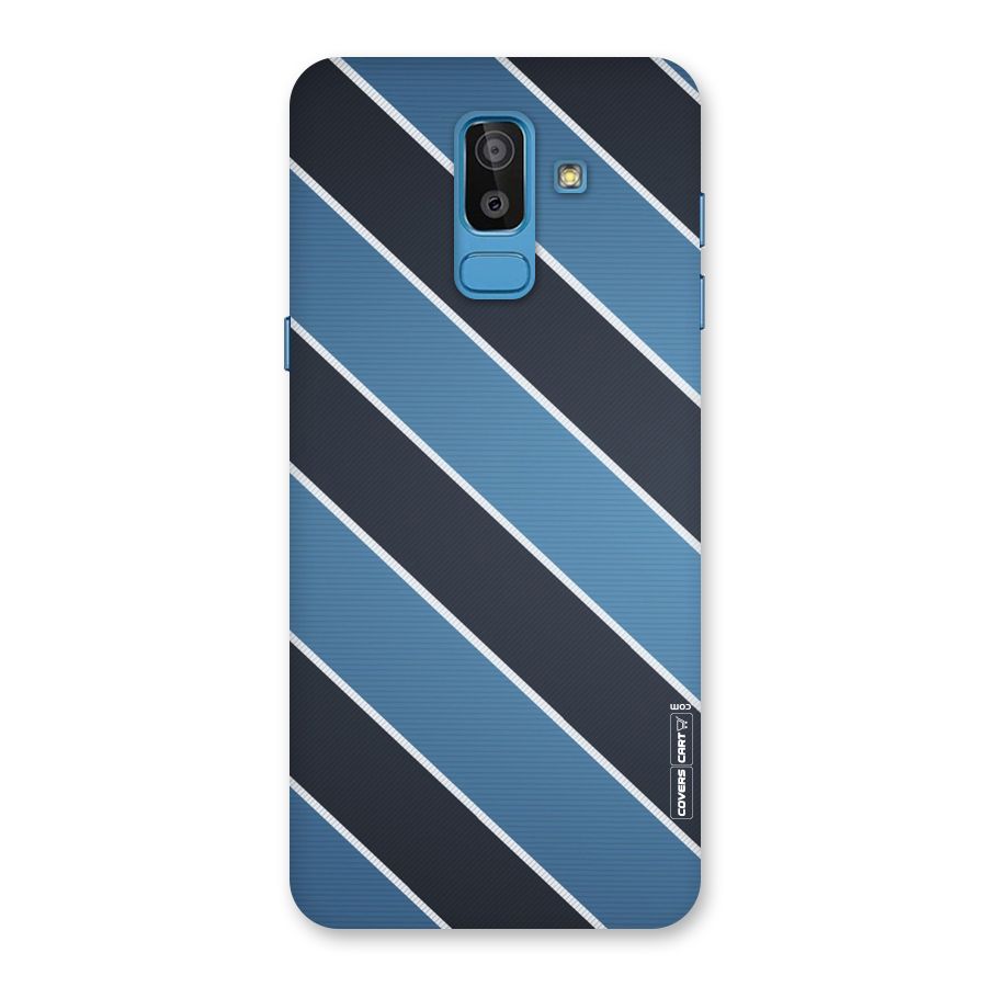 Blue Black Stripes Back Case for Galaxy On8 (2018)