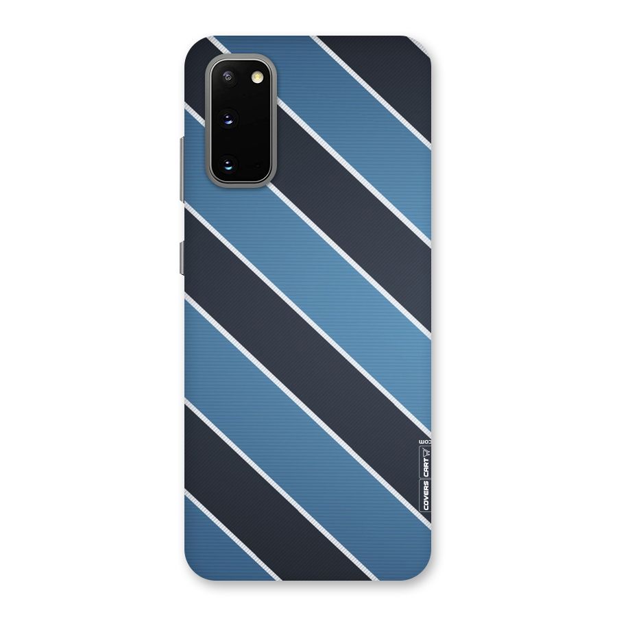 Blue Black Stripes Back Case for Galaxy S20