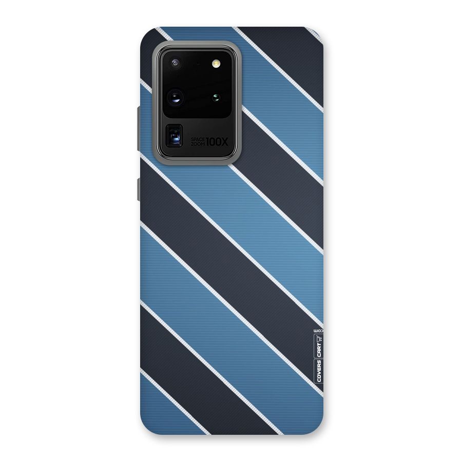 Blue Black Stripes Back Case for Galaxy S20 Ultra