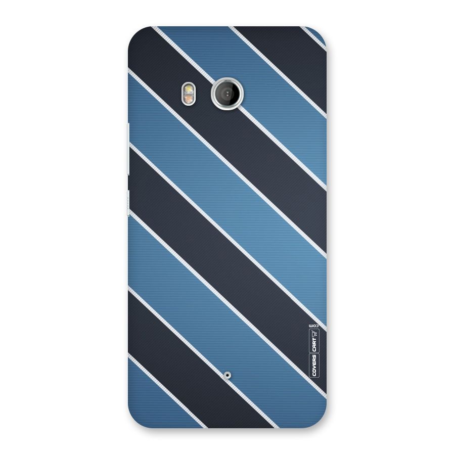 Blue Black Stripes Back Case for HTC U11