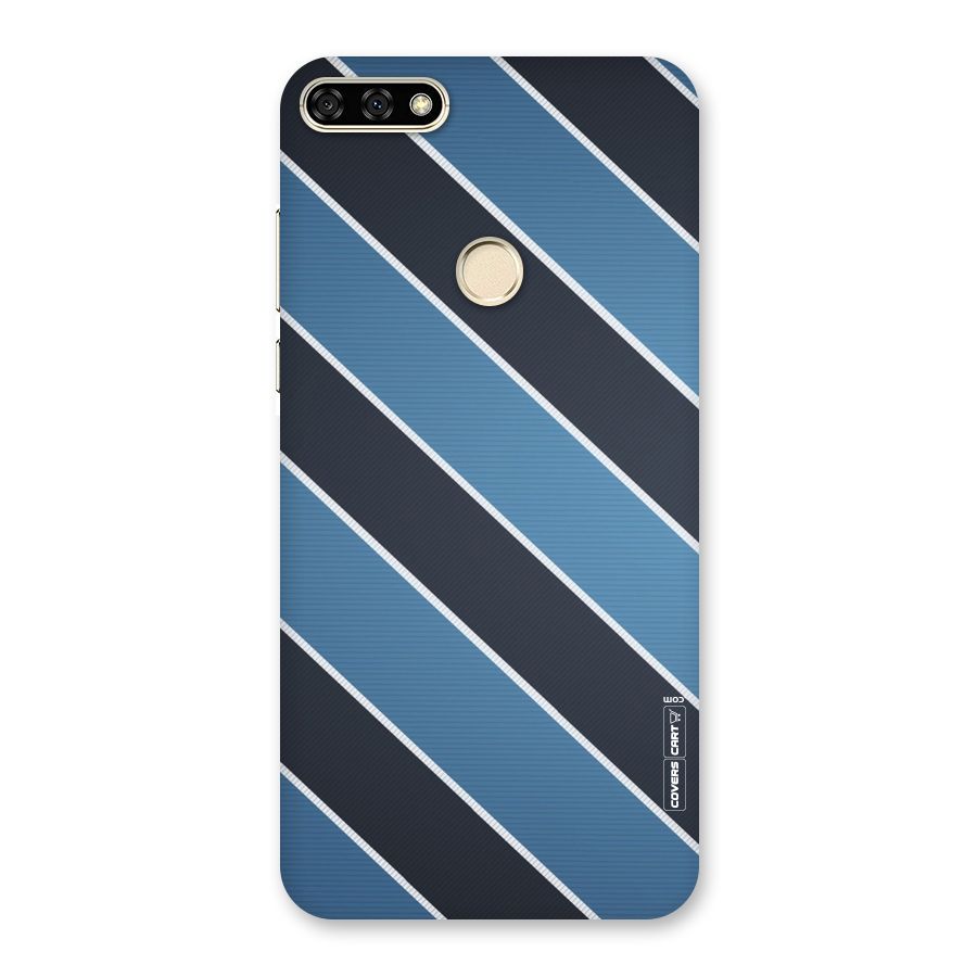 Blue Black Stripes Back Case for Honor 7A