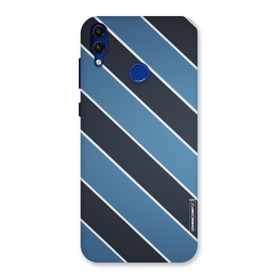 Blue Black Stripes Back Case for Honor 8C
