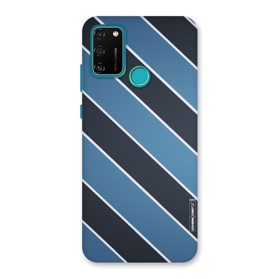 Blue Black Stripes Back Case for Honor 9A