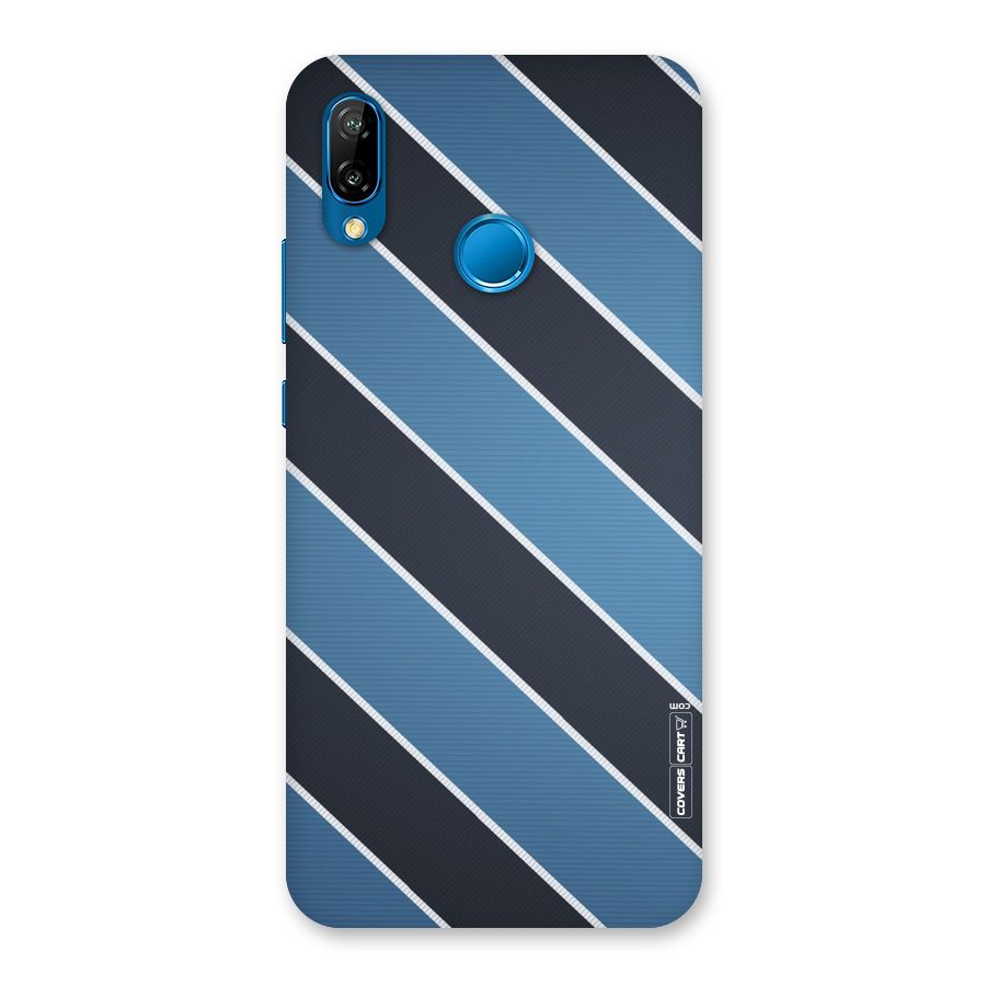 Blue Black Stripes Back Case for Huawei P20 Lite