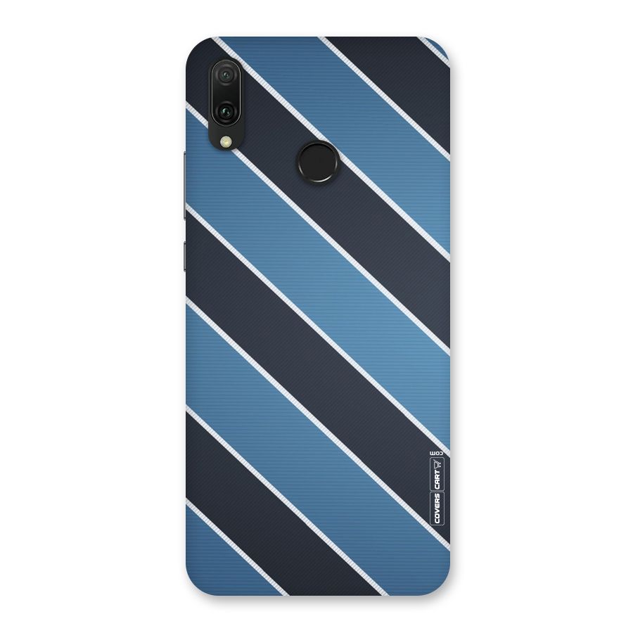 Blue Black Stripes Back Case for Huawei Y9 (2019)