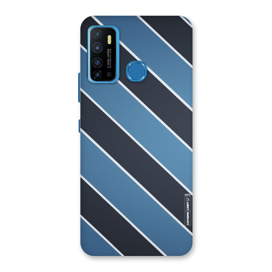 Blue Black Stripes Back Case for Infinix Hot 9