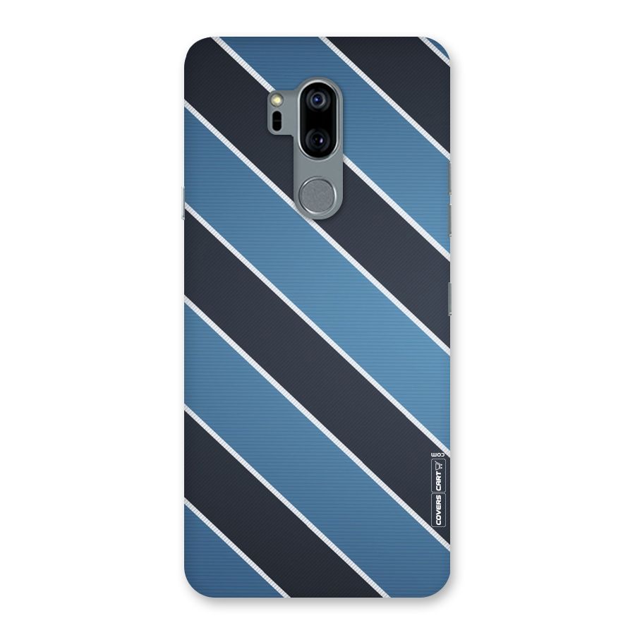 Blue Black Stripes Back Case for LG G7