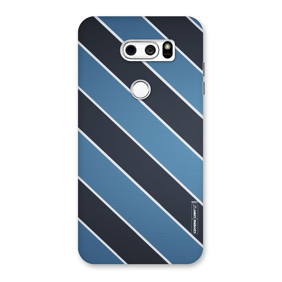 Blue Black Stripes Back Case for LG V30