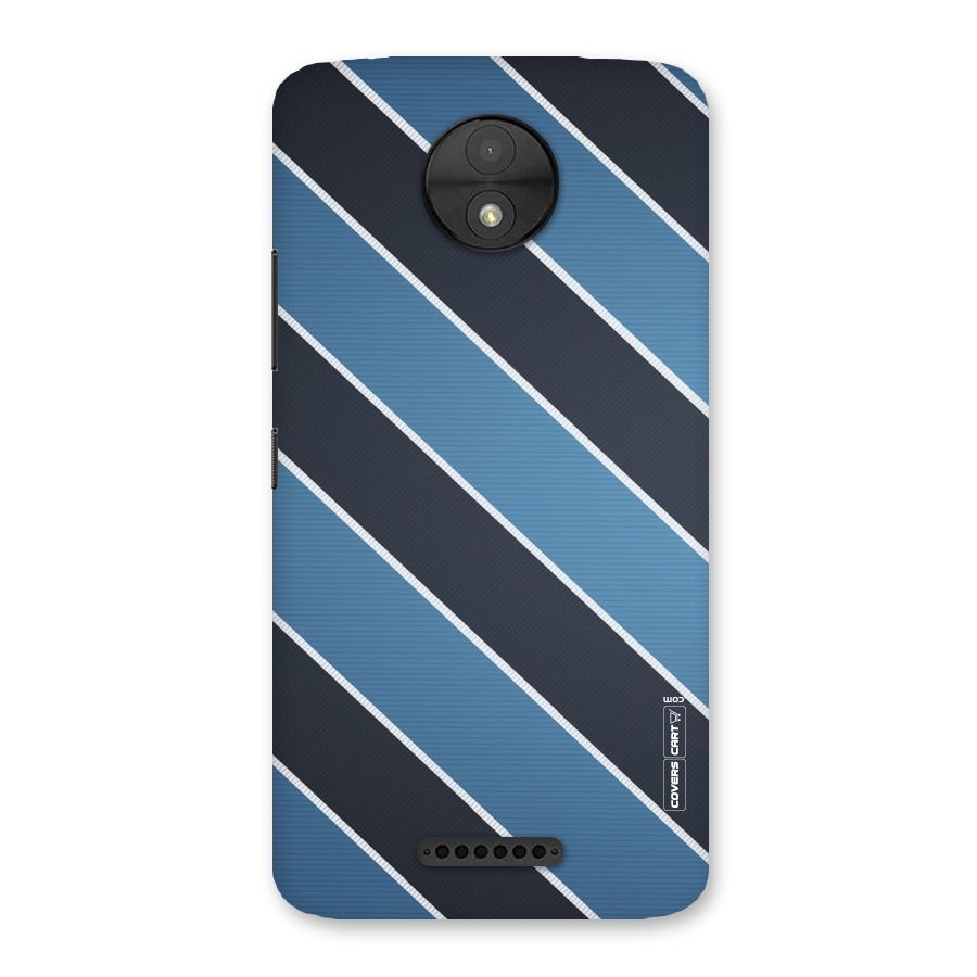 Blue Black Stripes Back Case for Moto C