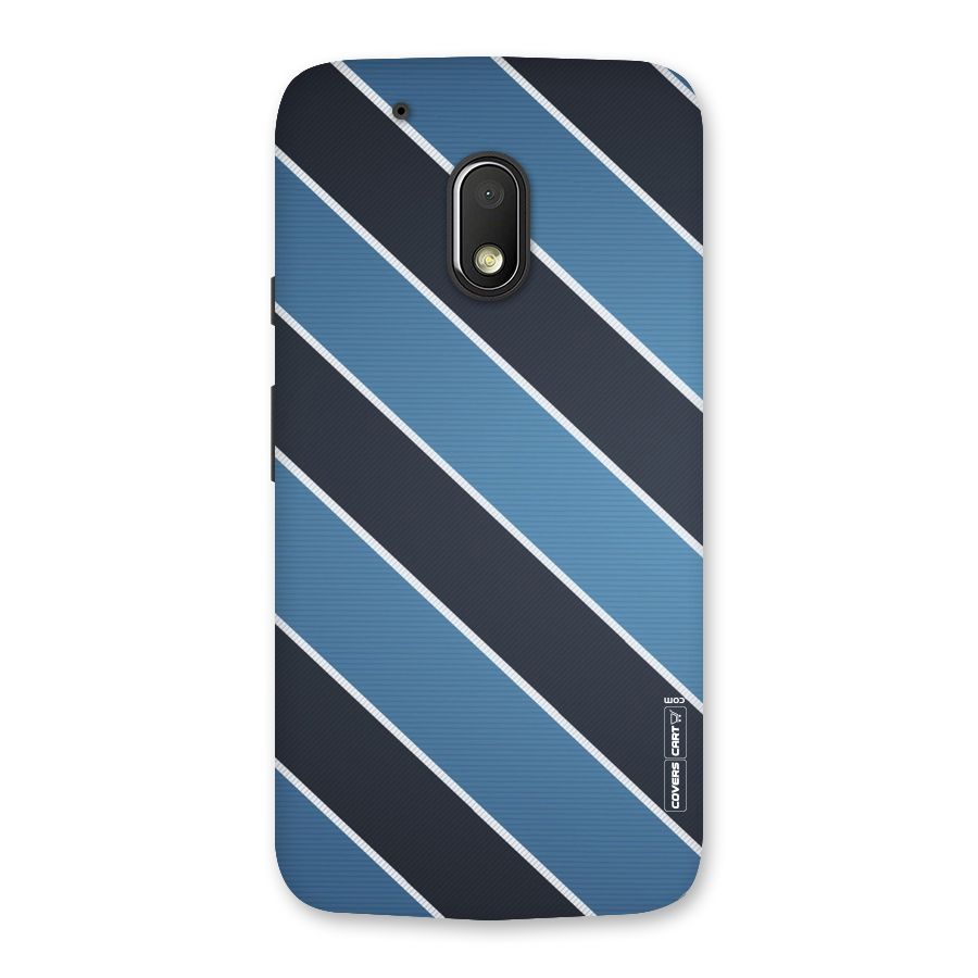 Blue Black Stripes Back Case for Moto G4 Play