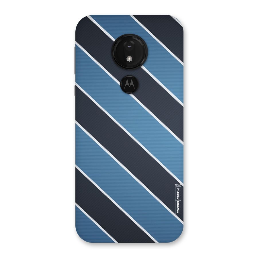 Blue Black Stripes Back Case for Moto G7 Power