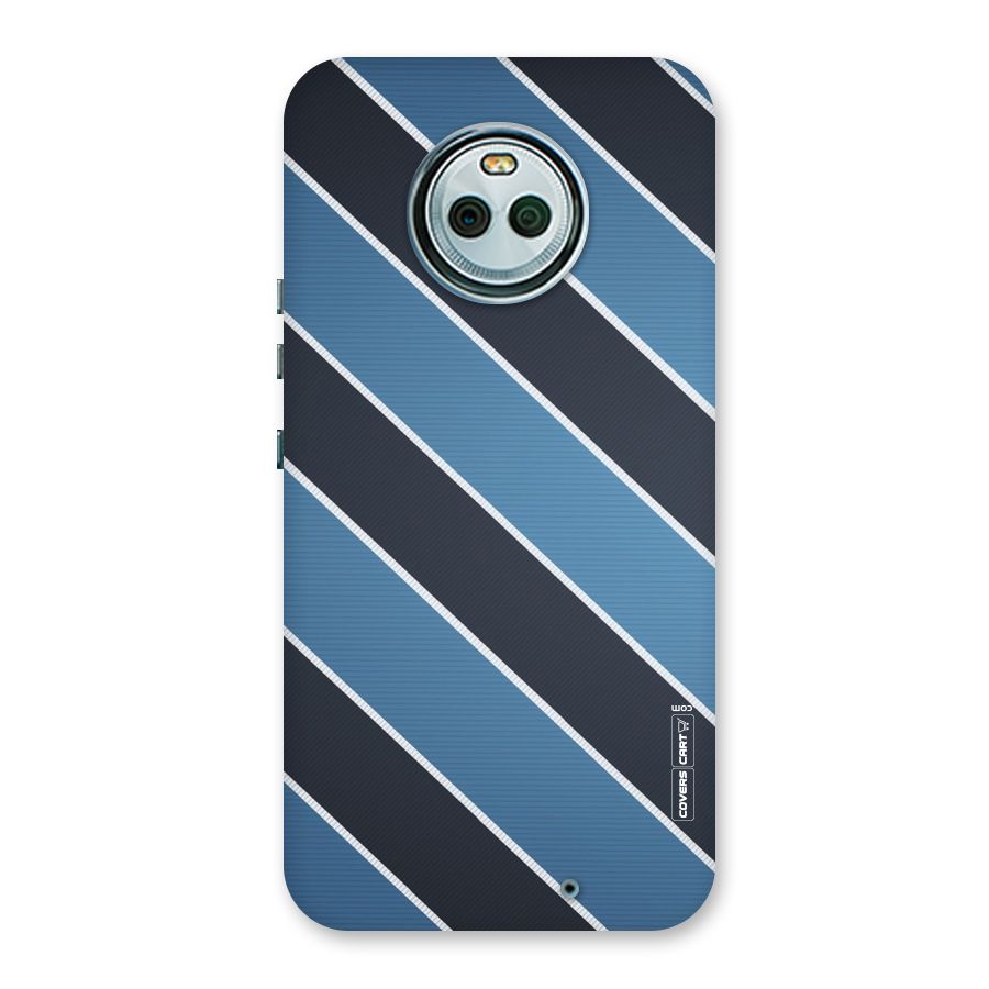 Blue Black Stripes Back Case for Moto X4