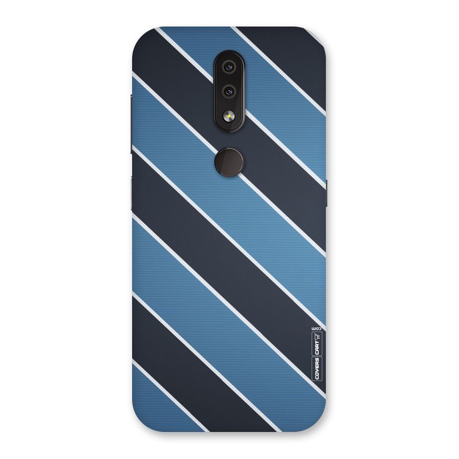 Blue Black Stripes Back Case for Nokia 4.2