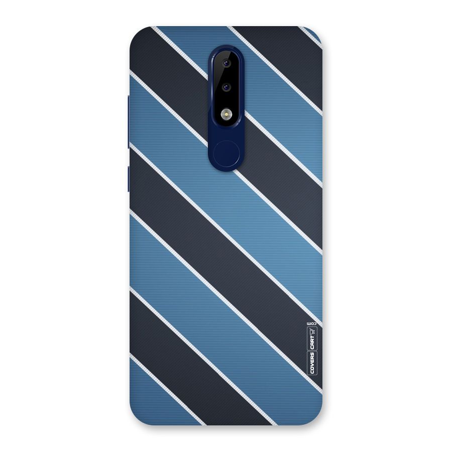 Blue Black Stripes Back Case for Nokia 5.1 Plus